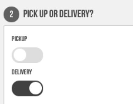pick up or delivery toggle screenshot
