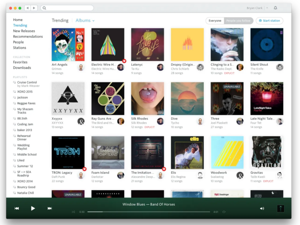 rdio music streaming screenshot