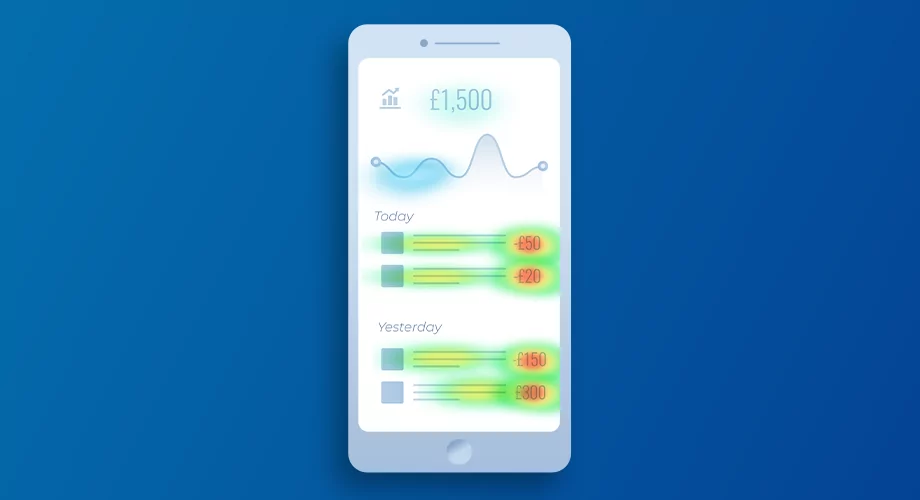 visualization of a tap map for a mobile app