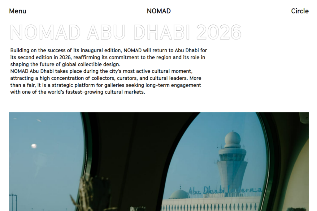 NOMAD Abu Dhabi 2026 pagina web