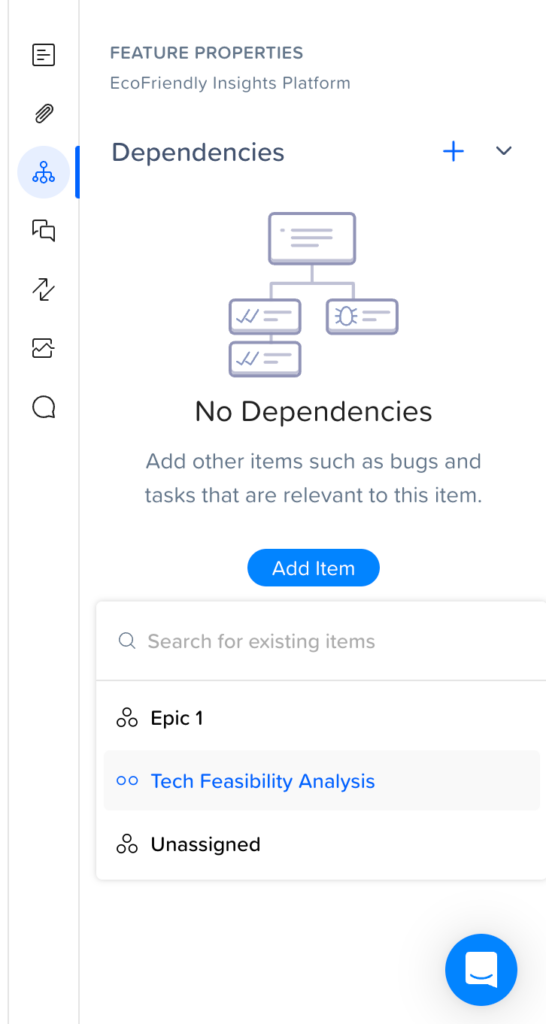 how to do a feasibility study dependencies tab screenshot