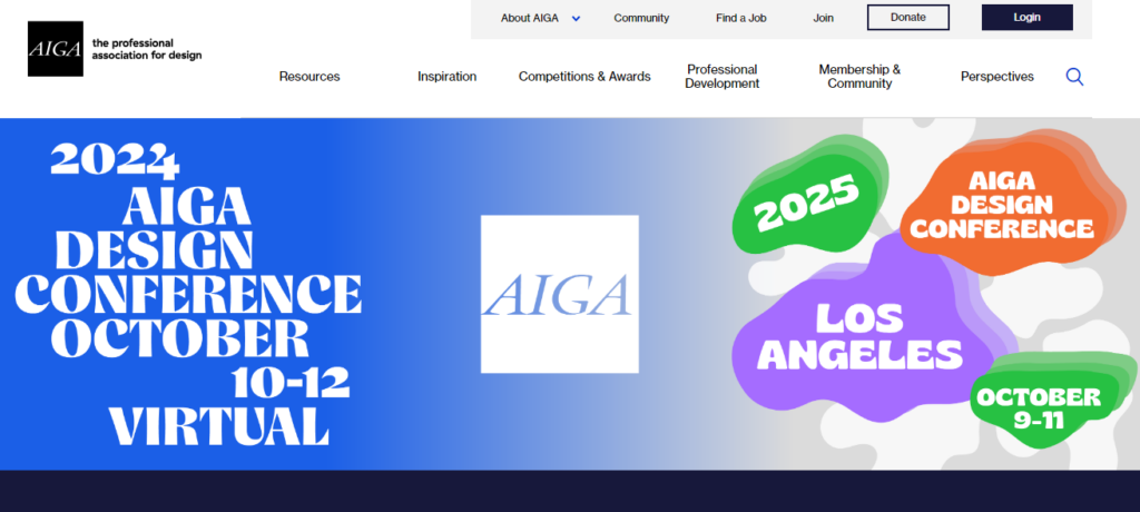 AIGA Design Conference website screenshot