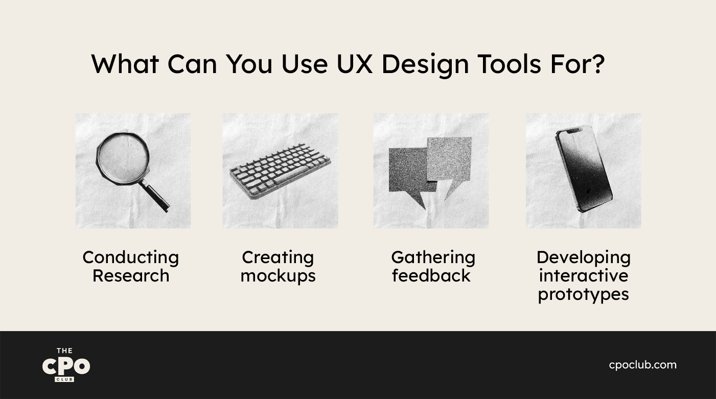 UX design tools support every stage of the product development lifecycle, from ideation through to testing and iteration.