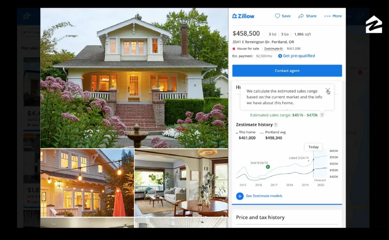 ai business ideas zillow screenshot