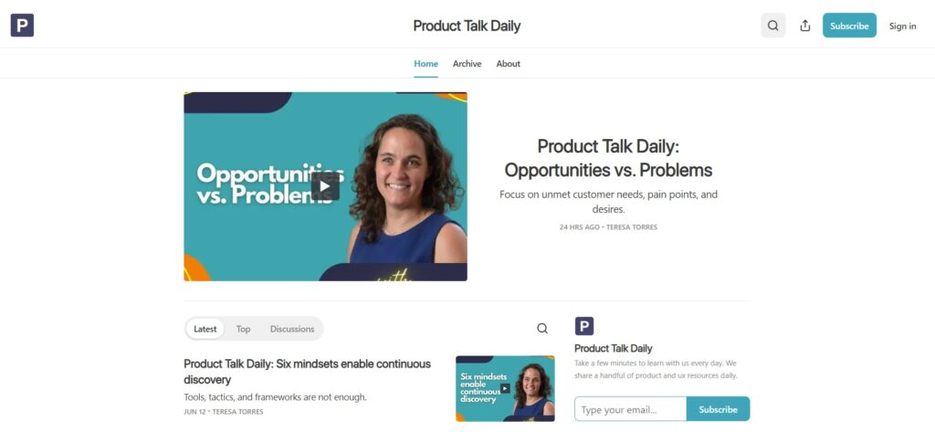 Product Talk Daily newsletter