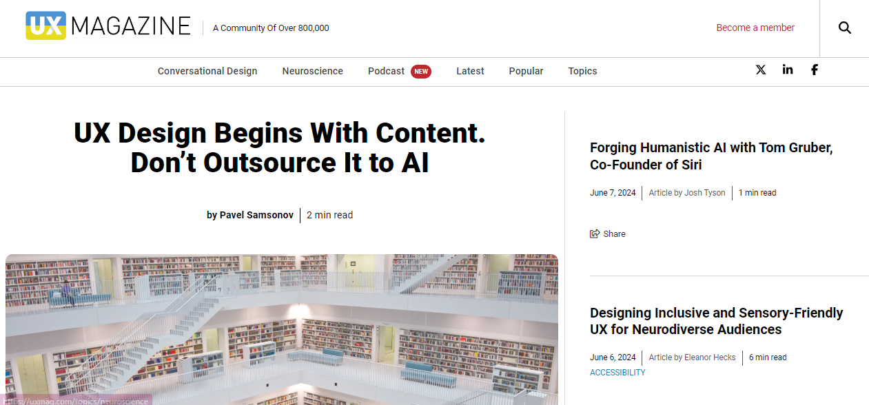 UX Magazine screenshot