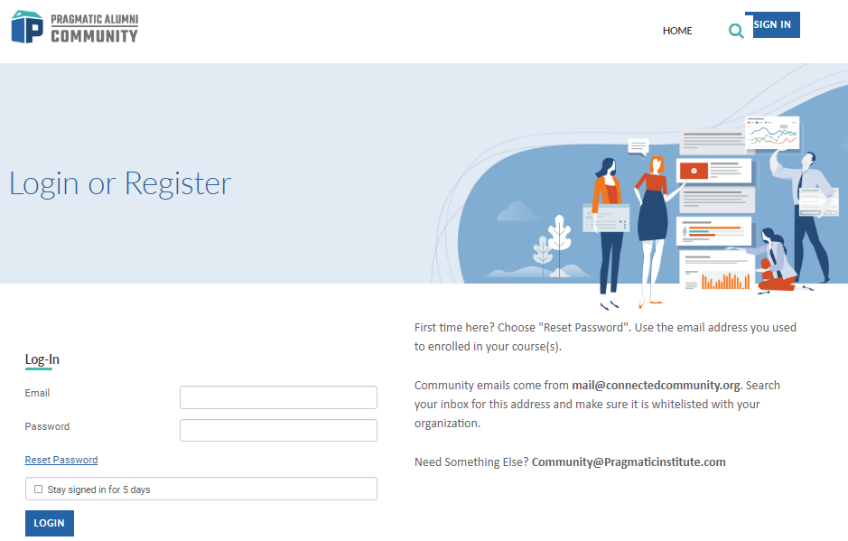 Pragmatic Institute PAC registration page screenshot