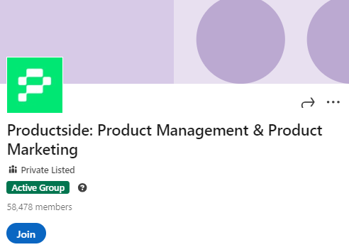 Productside, a community for marketing professionals