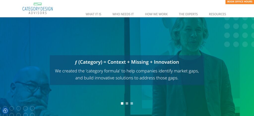 Webseite des Blogs von Category Design Advisors