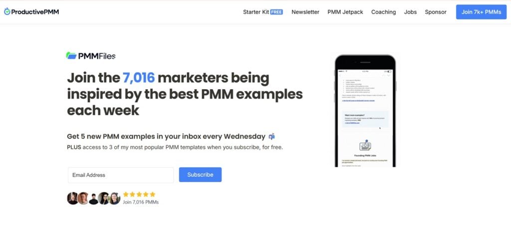 Anmeldeseite für den PMM-Files-Newsletter