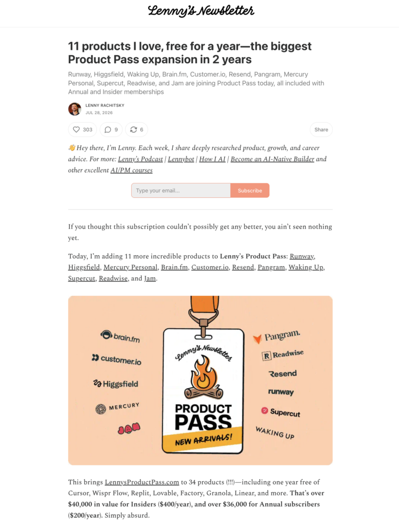 Lenny's Newsletter latest issue