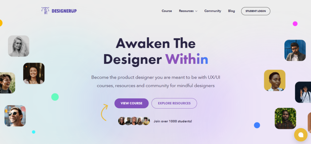 Website home page of Mindful Design Digest