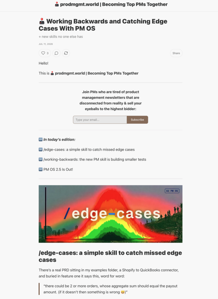 Prodmgmt.world's newsletter