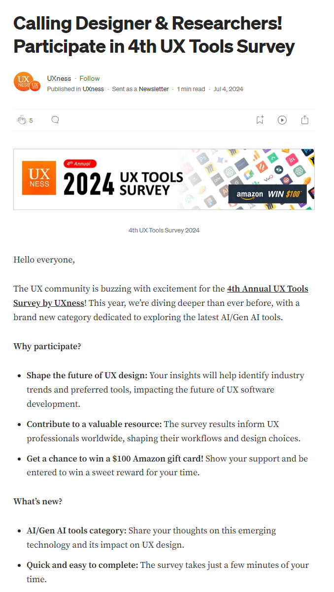 UXness newsletter
