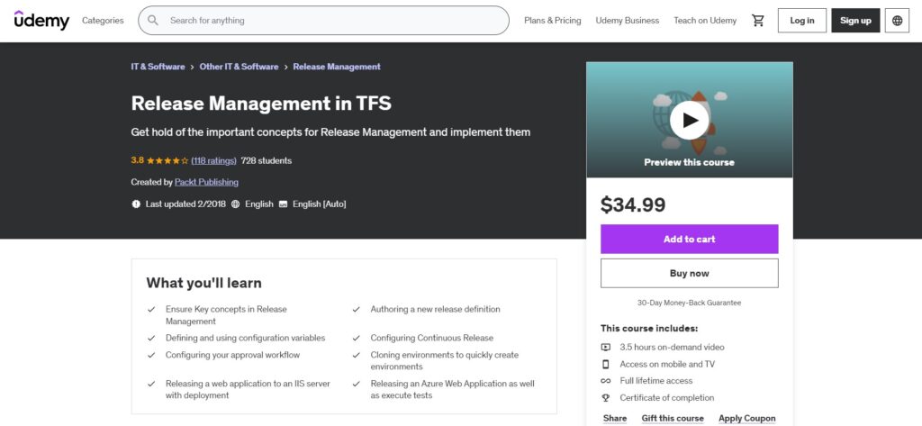 Release Management in TFS Course Website