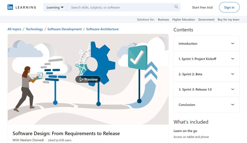 Software Design: From Requirements to Release Webpage