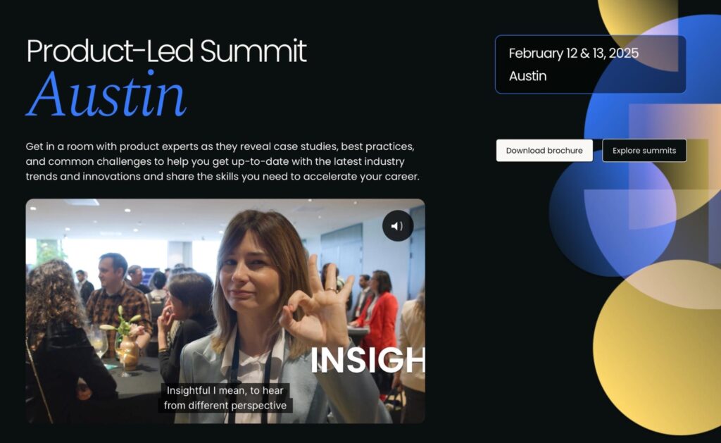 resources for product managers - product-led summit screenshot