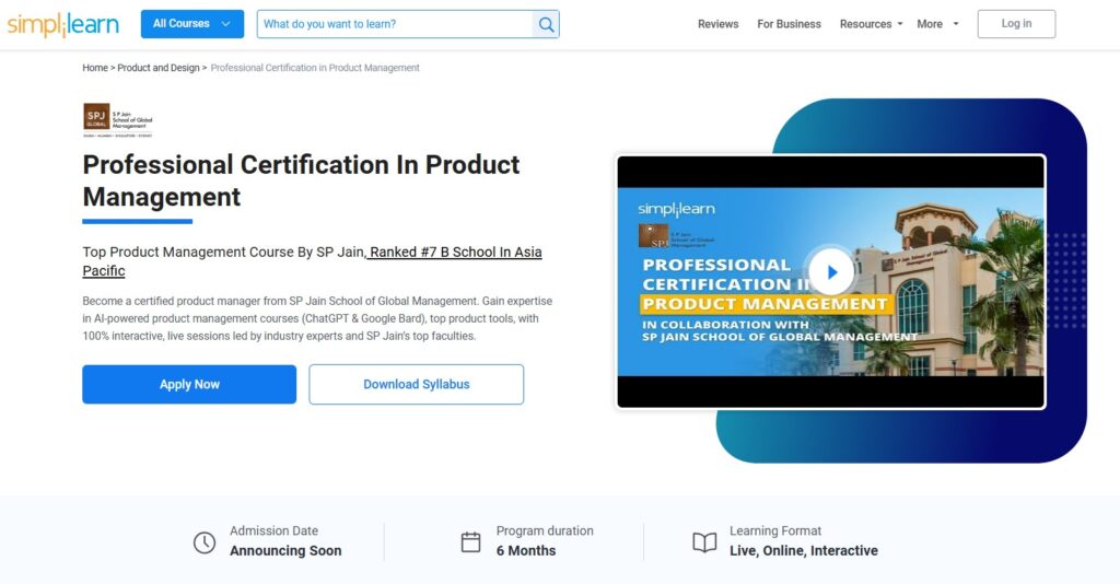 Overview of Professional Certification in Product Management