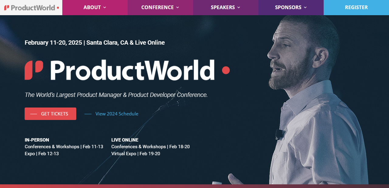 ProductWorld Conference website screenshot
