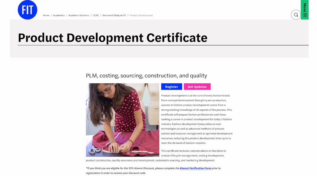Product Development Certificate