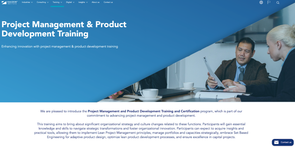 Project Management and Product Development Training and Certification