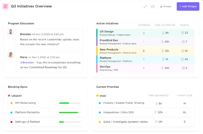 ClickUp streamlines product management