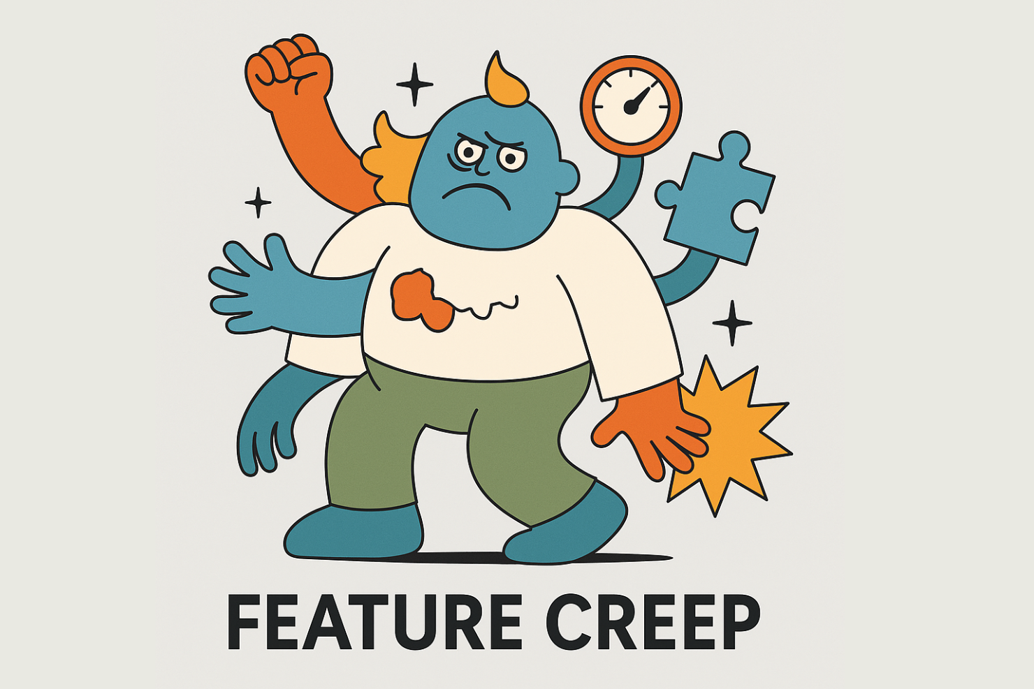 product walking around with useless and random features