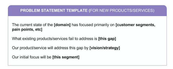 problem statement template example