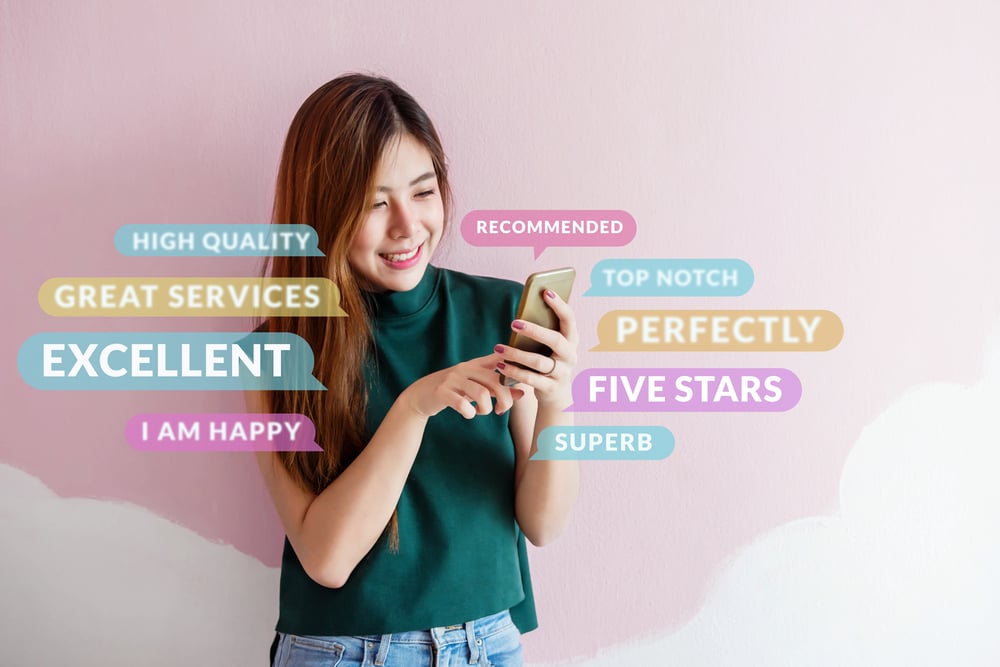 user leaving product reviews