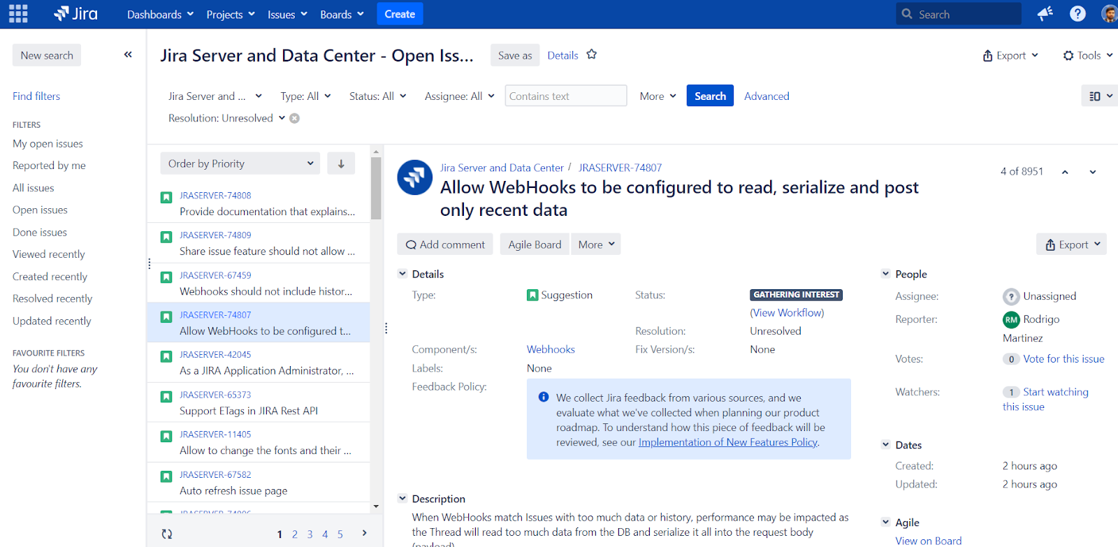 screenshot of atlassian community