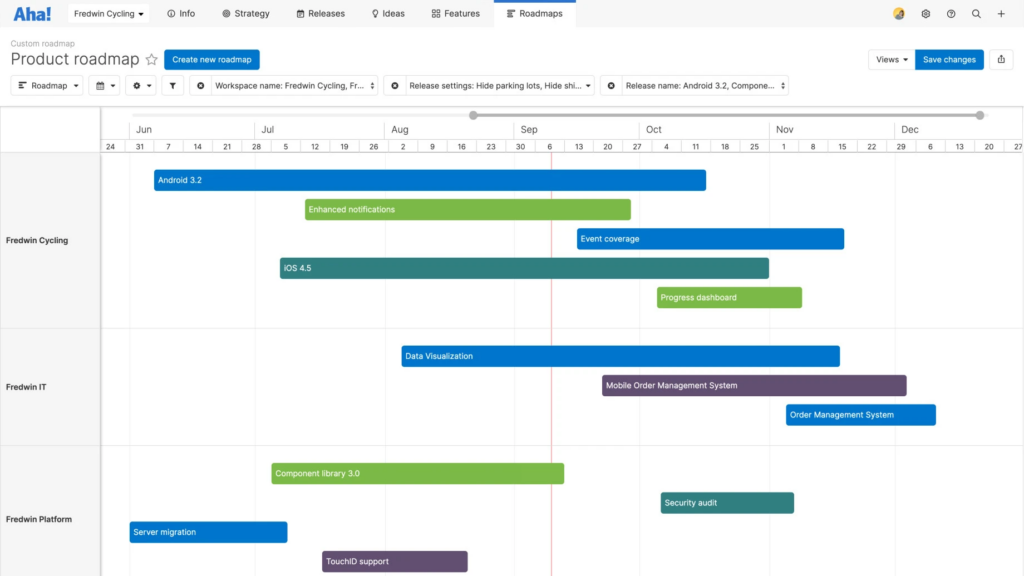 strategy based product roadmap template screenshot