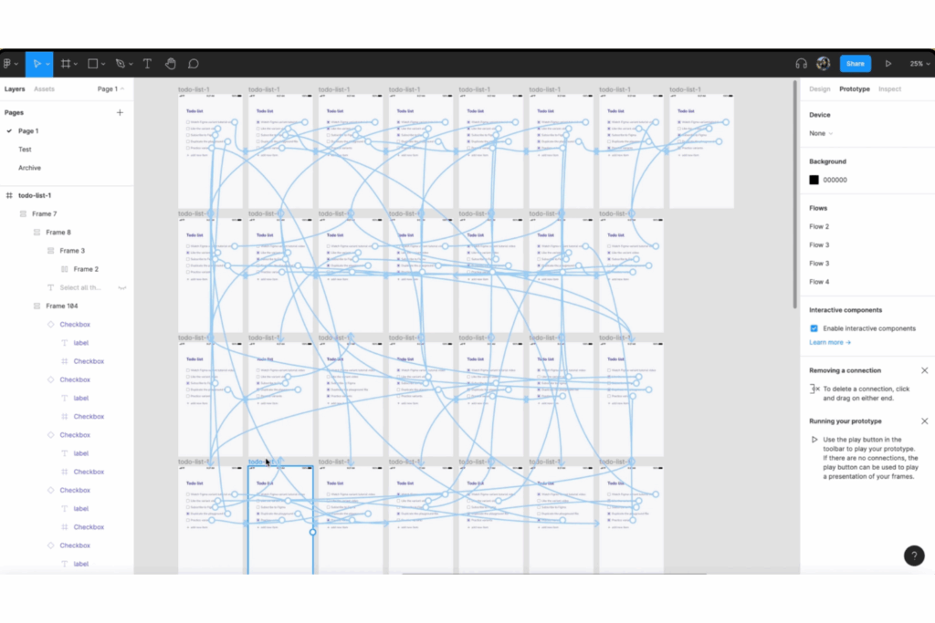 Figma interactions screenshot