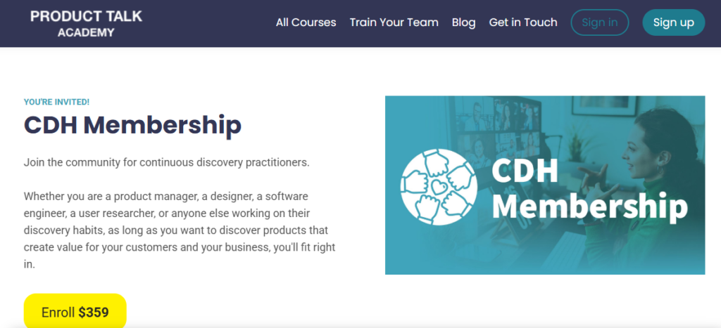 Product Talk Academy CDH Membership