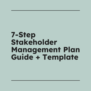 7 step stakeholder management plan guide template standard editorial post 05752
