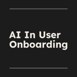 Ai in user onboarding text on dark background