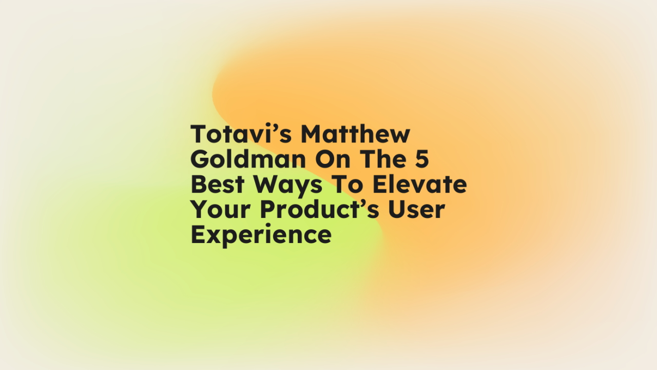 Totavis matthew goldman on the 5 best ways to elevate your products user experience standard editorial post 46373